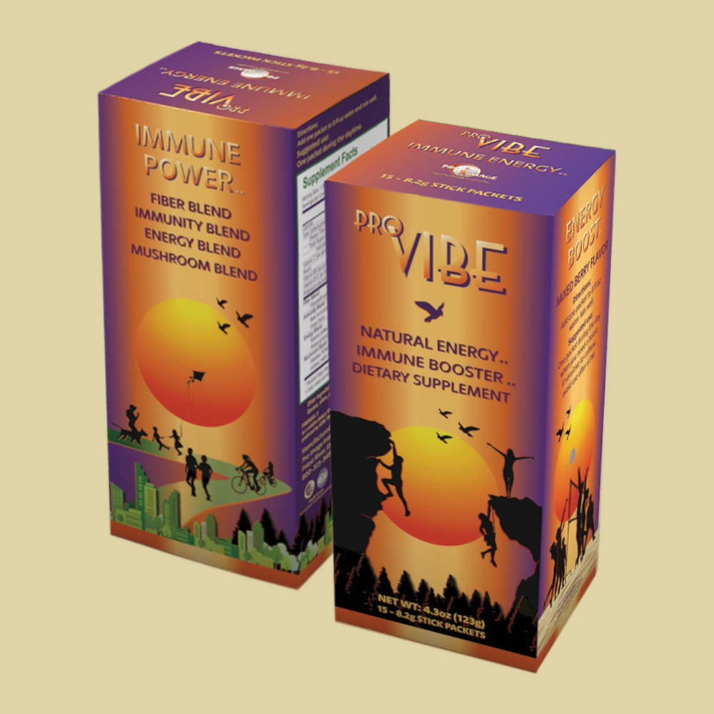 Pro Vibe - Healthy Energy - Immune Support - Bulk Case 60 - 15 Packs - Click Image to Close